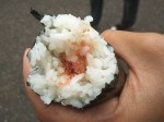 Onigiri with salmon roe.
