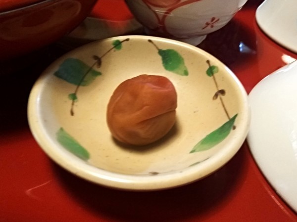 Umeboshi - a healthy food decoration. Umeboshi - a healthy food decoration.