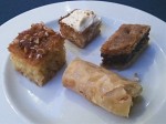 A selection of Egyptian sweets - basbousa (also known as Revani or Hareesa).
