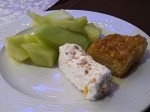 Nougat and Hareesa sweets with melon.