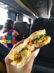 Mexican Torta de pollo - a chicken club sandwich.
