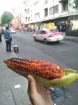 Elote - grilled corn served with lime juice, chilli and salt. Elote - grilled corn served with lime juice, chilli and salt.