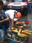 Elote - grilled corn served with lime juice, chilli and salt.
