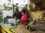 Local, street vendors of snacks and Dominican coffee from thermos