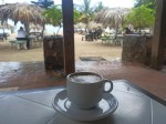 Dominican coffee with milk - Café dominicano - medio pollo