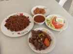 Stewed beef and arroz moro - La Bandera - plato del día, Las Terrenas, Dominican Republic