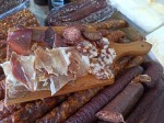 Home-made organic products in Montenegro  - ham and sausages