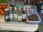 Home-made organic products in Montenegro - rakija and olives