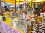 Guatemala Semana Santa - Ciudad de Guatemala, street food stalls with Guatemalan sweets, nougats and coconut cakes