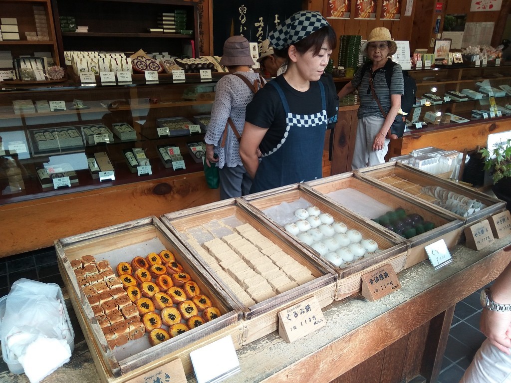 Japanese sweets in a local shop in Koya-san.