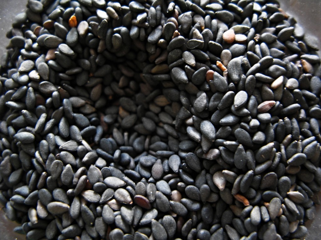 Black sesame seeds for Goma Dofu.