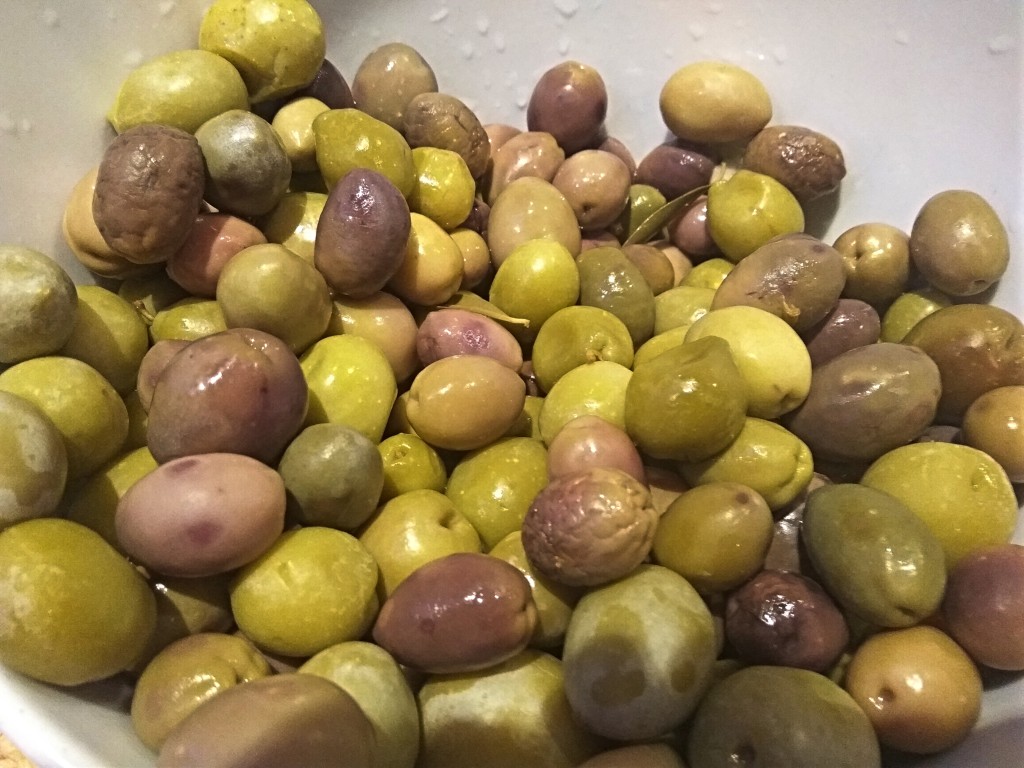 Olive in a brine.