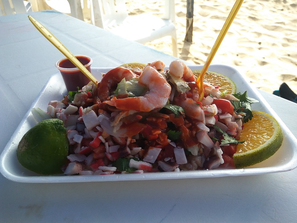 Ceviche with fish and seafood. Ceviche with fish and seafood.
