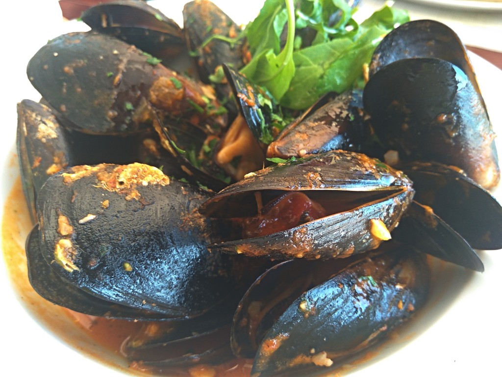 Mussels in a tomato sauce - Dagnje na Buzaru - Mussels alla buzara (red).