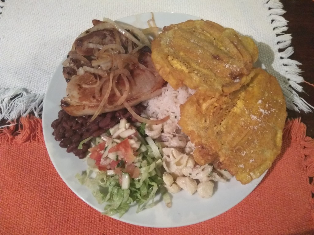 Casado with deep fried plantains - Costa Rica Casado with deep fried plantains - Costa Rica