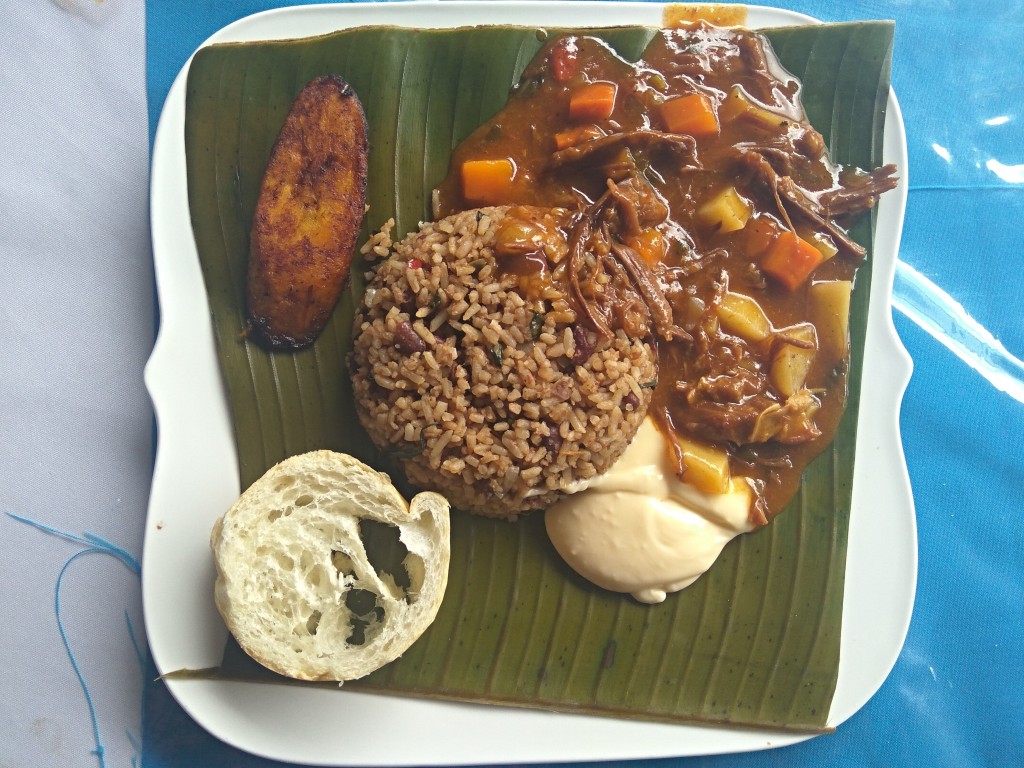 Desayuno ‘Tico’ style – a traditional Costa Rican breakfast - gallo pinto