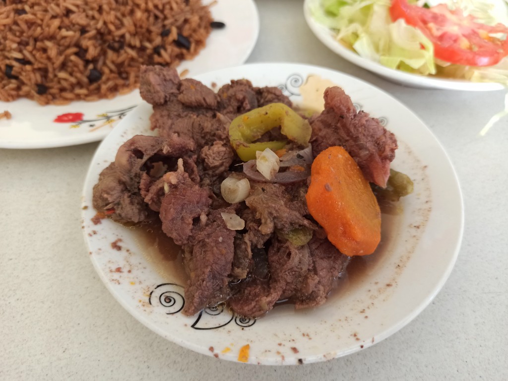 Stewed beef - La Bandera - plato del día, Puerto Plata, Dominican Republic