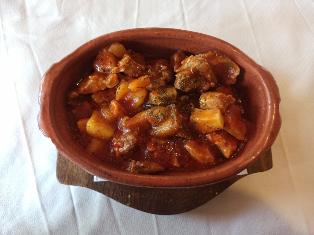 Rustic style pork in a clay pot