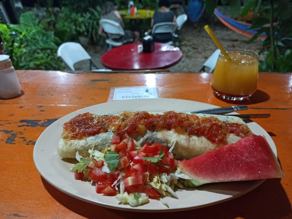 The best burrito in Guatemala – burrito in Flores, Peten, Guatemala