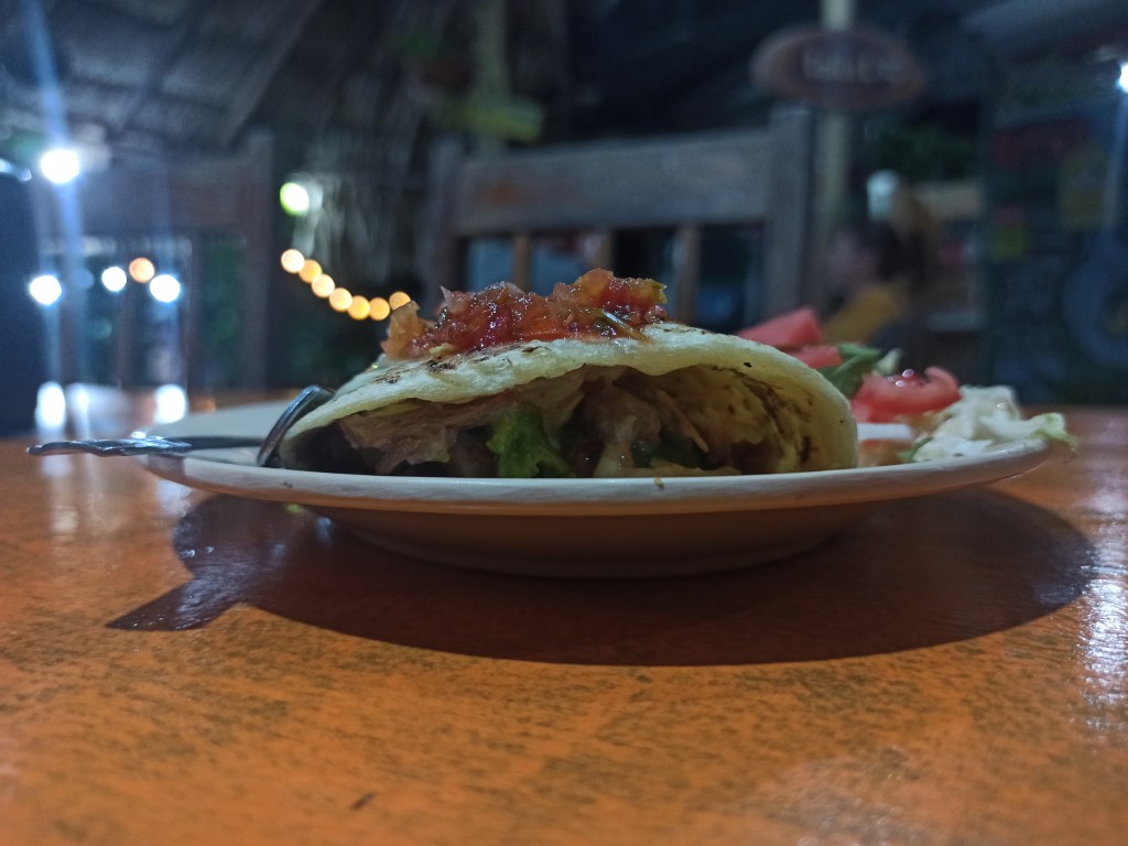 Burrito with pork - filling