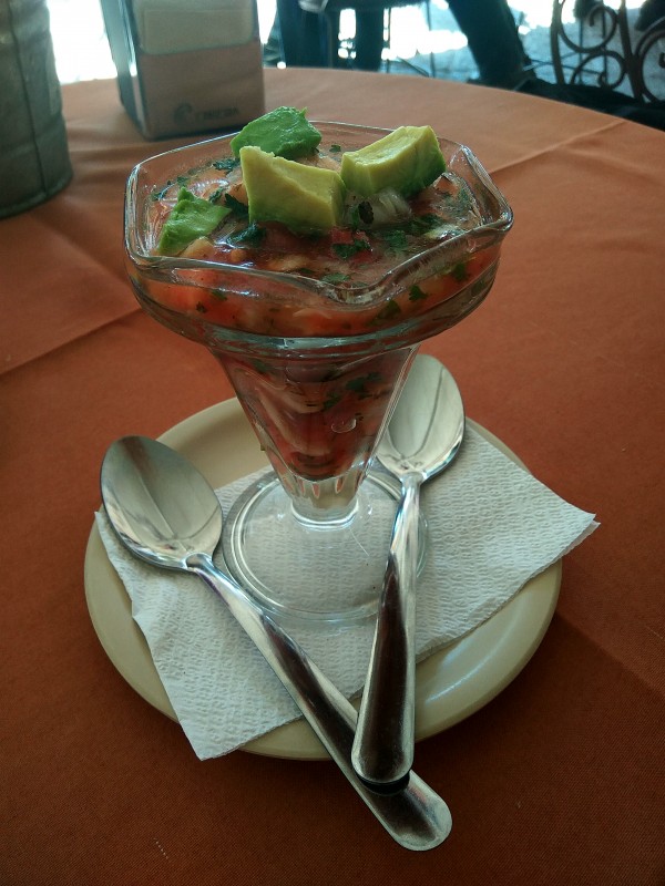 Mexican seafood cocktail.