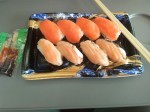 A set of nigiri. A set of nigiri.