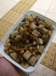 A healthy tofu meal full of proteins.