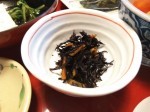 A traditional Buddhist breakfast in a 1000 year-old Buddhist temple, Shukubo Koya-san Eko-in monastery.