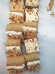 Basbousa - a semolina yogurt cake with coconut.