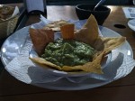 Guacamole with nachos.