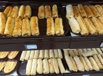 French rolls with pinapple, custard cream and strawberries. French rolls with pinapple, custard cream and strawberries.