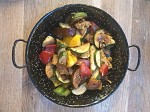 Grilled vegetables.