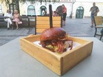 Dodge pulled pork Challenger burger.