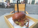 Dodge pulled pork Challenger burger.