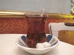 A traditional glass of a Turkish tea