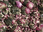 Blooming tea ball flowers