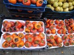 Persimmon fruit stall, Izmir Persimmon fruit stall, Izmir