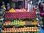 Istanbul, fruits and freshly squeezed fruit juices