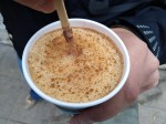 Salep with cinnamon, Istanbul, take-away