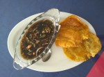 Ceviche with fried platains