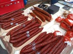 Hungarian home-made beef, pork, and deer sausages