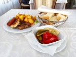 Meat board and side dishes