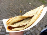 French pancakes with Nutella and bananas