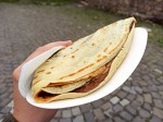 French pancakes with Nutella and bananas