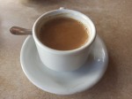 Dominican coffee with milk - Café dominicano - medio pollo