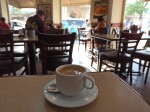 Dominican coffee with milk - Café dominicano - medio pollo