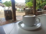 Dominican coffee with milk - Café dominicano - medio pollo