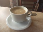 Dominican coffee with milk - Café dominicano - medio pollo
