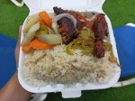 Arroz amarillo - with baked chicken - La Bandera - plato del día, Santo Domingo, Dominican Republic