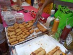 Korean spring rolls - Korean food - Sunday Asian Street food market in Santo Domingo